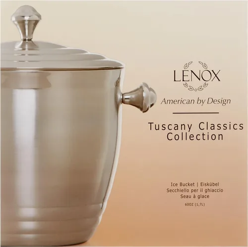 Vista 2 de Cubitera de acero inoxidable Lenox, colección Tuscany Classics, Balde de hielo, Stainless