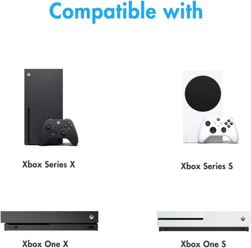 Vista 3 de Listado UL Cable de alimentación compatible con Sony PS5 PS4 PS4 Slim PS3 Slim, Xbox One S, Xbox One X, Xbox Series X S, reemplazo de cable