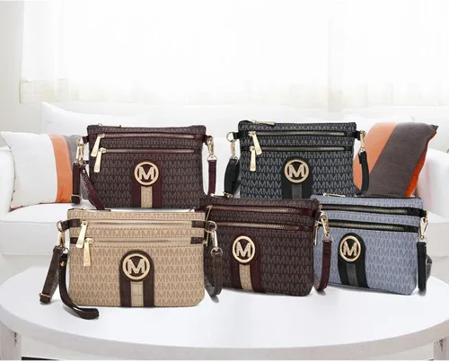 Vista 7 de MKF - Bolso cruzado para mujer, correa para la muñeca, bolso de hombro de piel sintética, bolso de bolsillo pequeño, color negro