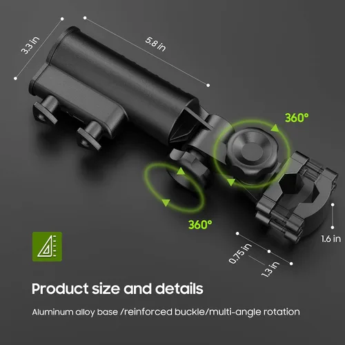 Vista 9 de 10L0L Soporte de paraguas de carrito de golf resistente, súper fuerte, resistente al viento, soporte universal para paraguas para scooter