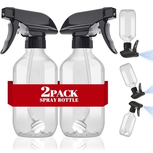 Vista 10 de AMORIX Botellas de Spray Plásticas 360° Botella de Agua para Limpieza 10 oz/300 ml Botella de Spray Invertida Pequeña Botella de Chorro con Boquilla