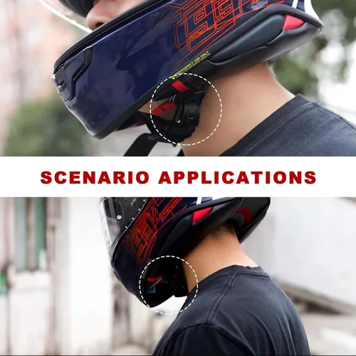 Vista 6 de Kit de hebilla de liberación rápida para casco, hebilla de trinquete para casco de motocicleta para correa de barbilla de hasta 1 pulgada, kit