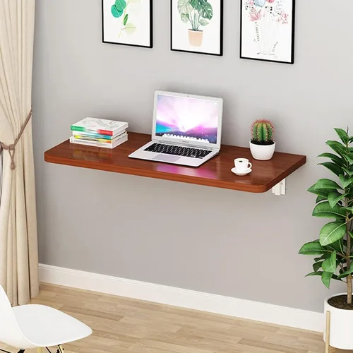 Vista 11 de Mesa plegable montada en la pared, ahorro de espacio, escritorio para computadora, mesa de lavandería, mesa plegable de pared para ropa plegable