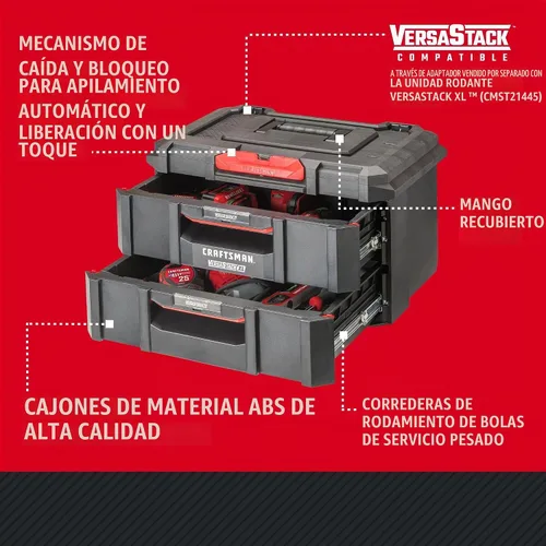 Vista 2 de CRAFTSMAN TRADESTACK Caja de herramientas, organizador de herramientas, unidad de cajón (CMST21404)