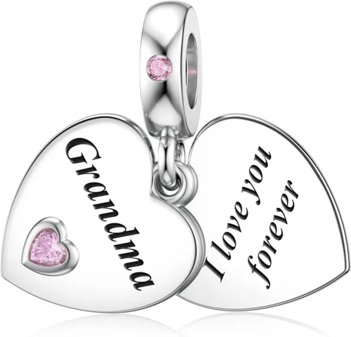 Vista 8 de Abalorios Dalaran de plata de ley 925 para madre, hija y hermana, colgante de cuentas para collar o pulsera de amuletos