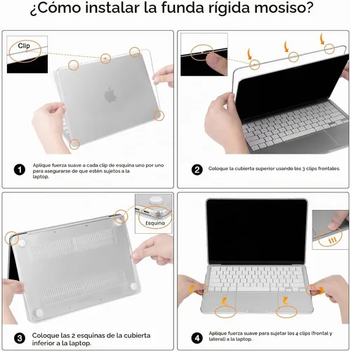 Vista 9 de MOSISO Compatible con MacBook Neo Case 13 pulgadas 2026 A3404 A18 Pro Chip Cristal cítrico