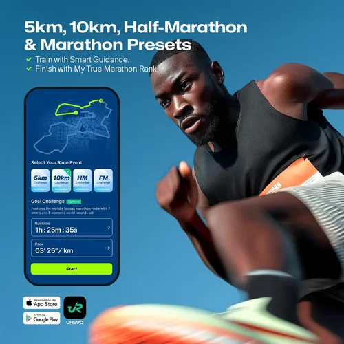 Vista 3 de 1st Smart Home - Cinta de correr solo para maratonistas con masajeador inteligente de pantorrillas, cintas de correr silenciosas UREVO para el hogar