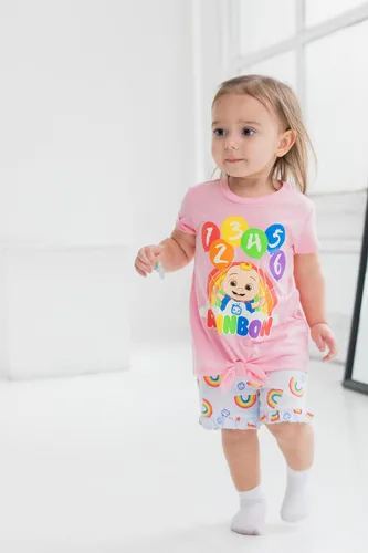 Vista 2 de CoComelon JJ - Conjunto de camiseta y pantalones cortos