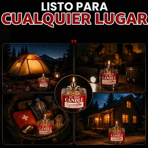 Vista 4 de CandleLife velas de emergencia, hasta 115 horas de duración
