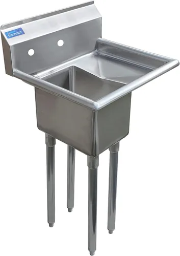 Vista 18 de AmGood Fregadero de acero inoxidable para preparación y uso general Acero inoxidable 304 NSF Restaurante, cocina, lavandería, garaje