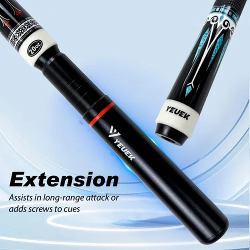Vista 7 de Carbon Fiber Pool Cue Stick 11.5mm 12.5mm Low Deflection Pool Stick with Wood Butt Professional Cue Stick with Adjustable Extension