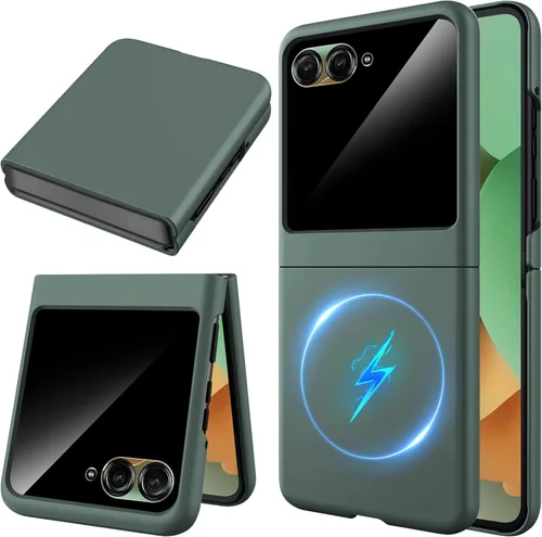 Vista 27 de Miimall Funda delgada para Galaxy Flip 7 con protector de pantalla integrado, grado militar, a prueba de golpes, a prueba de caídas, delgada
