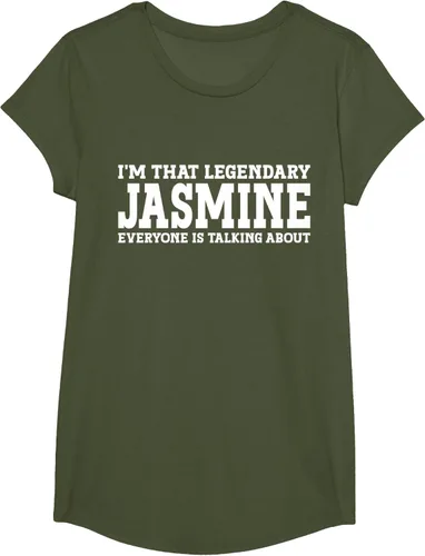 Vista 64 de Jasmine Personal Name - Camiseta divertida de jazmín para mujer y niña, Negro