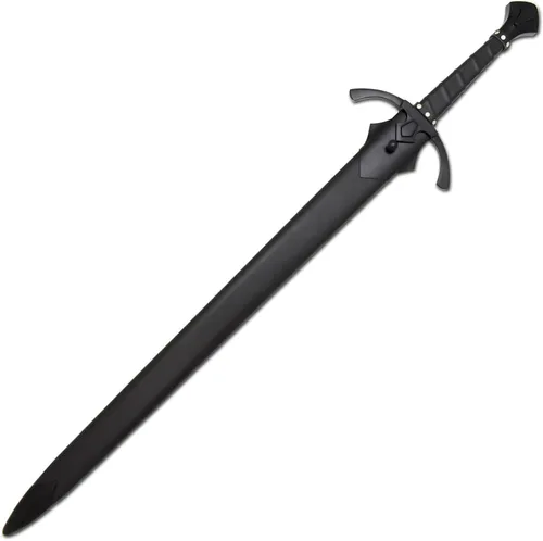 Vista 6 de Espada negra 42 pulgadas en general hecha a mano forjada a mano 1065 acero de alto carbono espiga completa