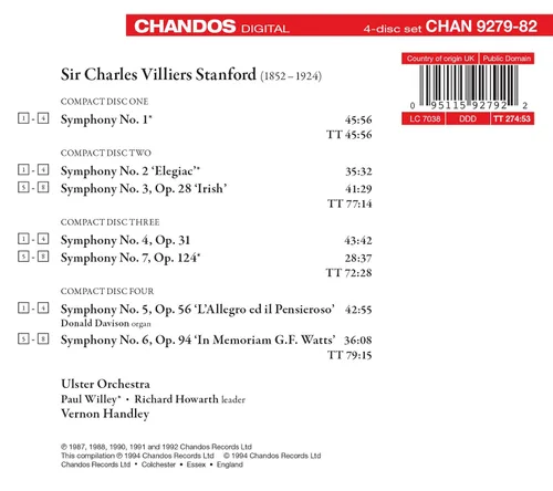 Vista 2 de Sir Charles Villiers Stanford: Symphonies 1-7