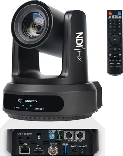 Vista 11 de TONGVEO Cámara PTZ Zoom Óptico 20X HDMI IP Transmisión en Vivo SDI USB3.0 1080P 60fps PoE Compatible con Servicios Religiosos Adoración Educación