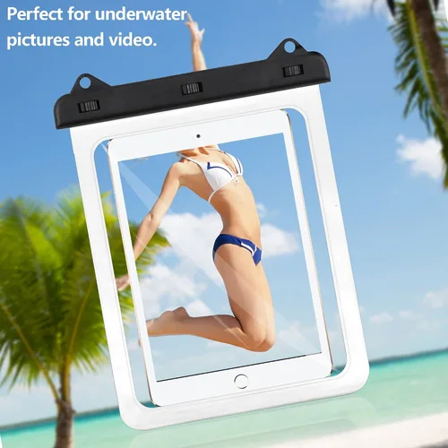 Vista 7 de AICase Universal iPad impermeable, bolsa seca para iPad Pro 10.5, nuevo iPad 9.7 2017/2018, iPad Pro 9.7, iPad Air/Air 2, tabletas de hasta 11.5 5
