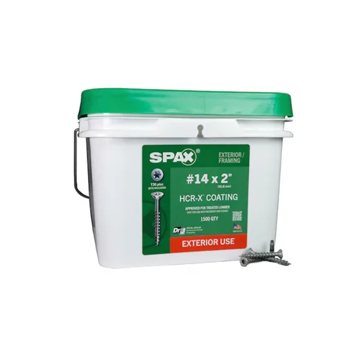 Vista 32 de SPAX Tornillos de madera para cubierta de cabeza plana exterior #8 x 1-1/2 pulgadas, construcción Torx T-Star Plus (550 EA) broca de 3 libras