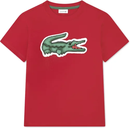 Vista 9 de Lacoste Camiseta unisex con estampado de cocodrilo bordado para adultos Verde