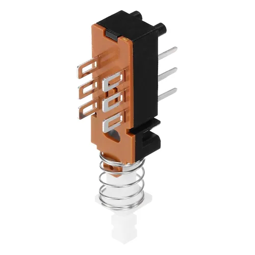 Vista 4 de uxcell Interruptor de botón momentáneo DPDT 2 Polo 6 Pin 1 Posición 5pcs