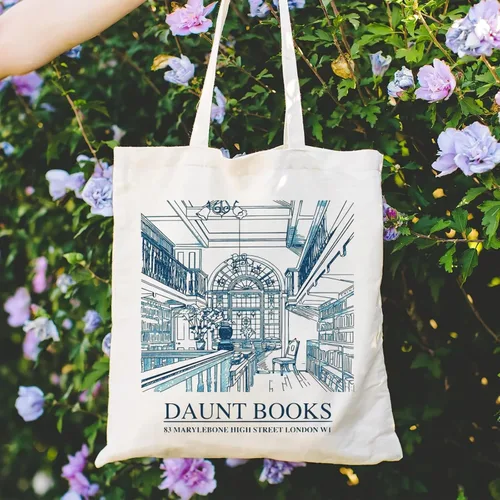 Vista 3 de Andeiltech Canvas Tote Bag Aesthetic Cute Vintage Tote Bags Book Shoulder bag Gifts Reusable Grocery Bags for Women