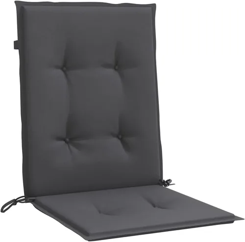 Vista 5 de Cojines de silla Lowback, 4 unidades, color antracita melange, 39.4 x 19.7 x 1.6 pulgadas, cojines de tela para Sillas De Comedor, cojines y cojines