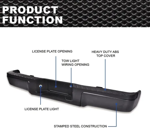 Vista 3 de CRODESSIGN - Parachoques escalón compatible con Ford F150 2010-2012 /2011 F150 Ford Lariat Limited /2013-2014 F150 Limited /2009-2014 Ford F150