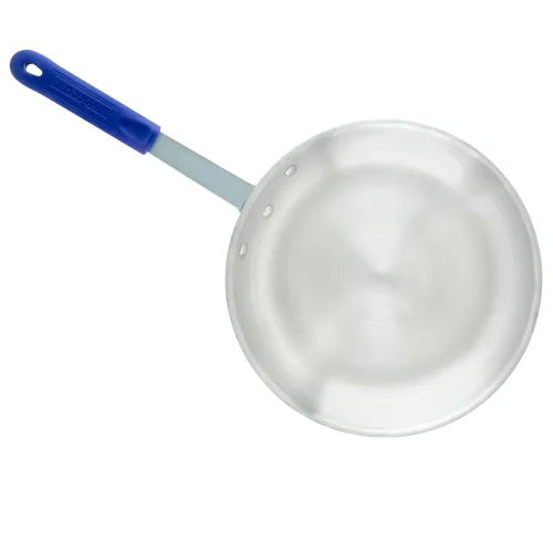 Vista 7 de Winco Sartén/Sartén para freír de aluminio de grado comercial, acabado natural con mango de toque frío, 14 pulgadas