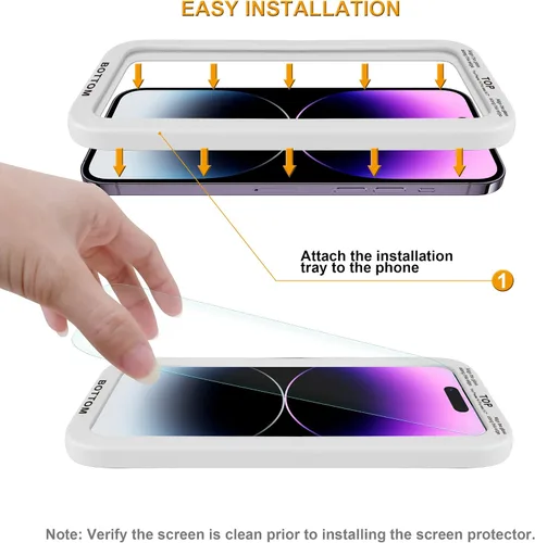 Vista 2 de Supershieldz (2 unidades) Diseñado para iPhone 14 Pro Max (6.7 pulgadas) + protector de pantalla de vidrio templado para lente de cámara