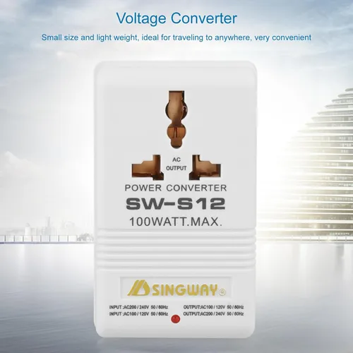 Vista 3 de Convertidor de 110 V a 220 V Convertidor de potencia de 100 W Transformador elevador AC110V/120V a 220V/240V Step-Up&Down Convertidor de voltaje