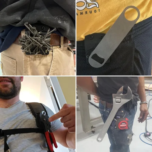Vista 8 de MagMaster Soporte magnético para herramientas – Imán fuerte con clip para cinturón para tornillos, clavos, martillo, dados, alicates