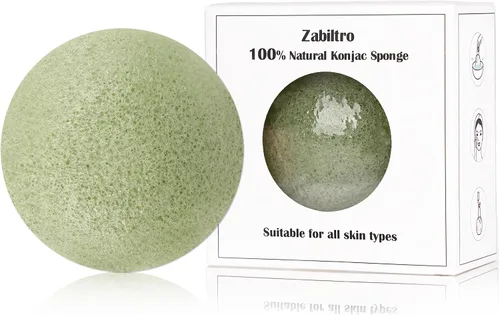 Vista 11 de Esponjas faciales naturales de Konjac - Semicírculos - para una limpieza facial suave y exfoliación ecológica - Cuidado de la piel Limpieza