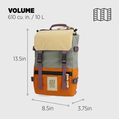 Vista 12 de Topo Designs Unisex Rover Pack Mini Negro/Negro Talla única