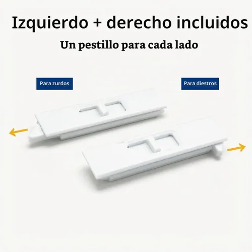 Vista 3 de Par de cerrojo corredizo a presión Prime-Line F 2734 construcción de plástico blanco, con resorte