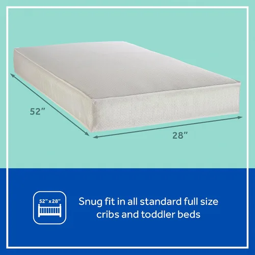 Vista 2 de Sealy OptiCool - Colchón prémium para cuna de bebé y cama infantil, colchón hipoalergénico y transpirable, colchón de espuma viscoelástica