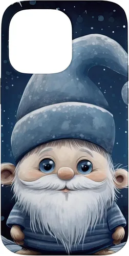 Vista 21 de iPhone 16 Funny Winter Gnome For Christmas Cute Xmas Snowflake Pattern Case