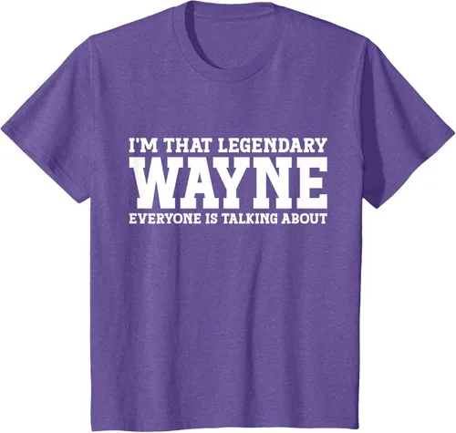 Vista 45 de Wayne Personal Name Funny Wayne Camiseta, Negro