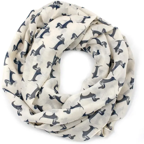 Vista 6 de Bella Dachshund Doxie Dog Infinity Bufanda con estampado de animales para mujer