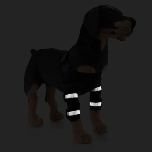 Vista 4 de Soporte reflectante de hombro para perro, soporte de pierna frontal, protector de codo canino, envoltura de articulación de apoyo adicional