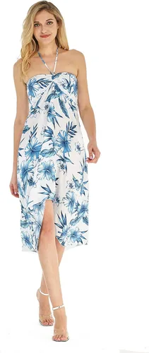 Vista 5 de Conjunto de traje de fiesta hawaiana Luau a juego para parejas, vestido camisero en color negro Rafelsia, Negro Rafelsia