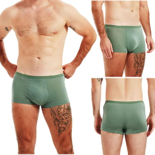 Vista 7 de STARLY 5pcs Mens Desechable Algodón Ropa Interior Viaje Boxers Escritos Portátil Pantalones Cortos Blanco/Gris/Verde Oliva