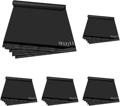 Vista 12 de KKBESTPACK Sobres de Correo de Polietileno 12x15.5 Bolsas de Envío Autoadhesivas Impermeables (Negro), 50 Piezas