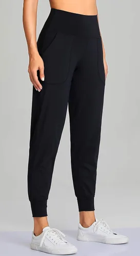 Vista 65 de Oalka - Pantalones deportivos para mujer, con cintura alta y bolsillos, para hacer deporte, yoga y entrenar