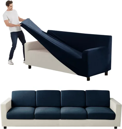 Vista 131 de Funda para Sofá de Terciopelo, Fundas Elásticas para Sofá para Funda Principal Separada/Respaldos y Cojines de Asiento, Funda para Sofá, para Fundas
