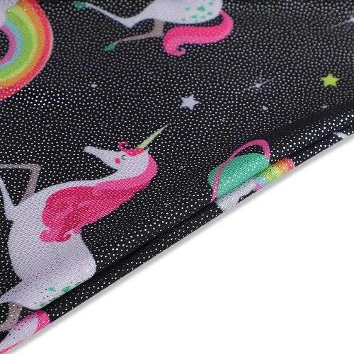 Vista 29 de HOZIY Leotardos de gimnasia para niñas, trajes de ciclismo con patrón adorable brillante