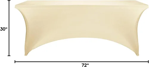 Vista 8 de LZY Cubierta de Mesa Elástica Ajustable de Spandex para Mesa Plegable de 6 pies, 4 pies o 8 pies, Mantel de Cóctel Rectangular, Perfecto para Champn