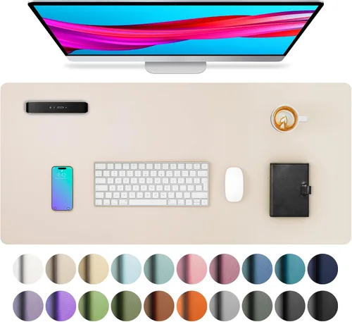 Vista 168 de Aothia - Protector de escritorio de cuero sintético grande, base antideslizante para mouse y superficie para escribir, impermeable, fácil de Agua