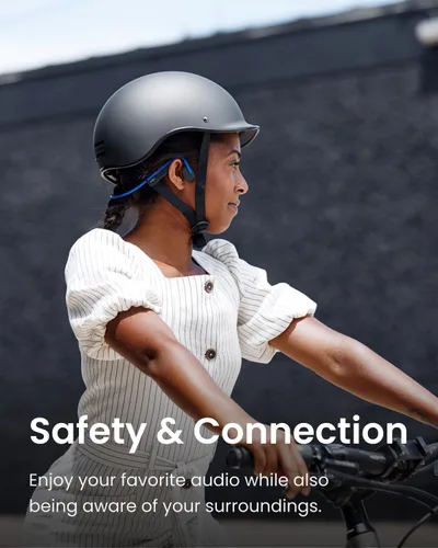 Vista 7 de SHOKZ OpenMove - Auriculares deportivos Bluetooth de oreja abierta, auriculares inalámbricos de conducción ósea, resistentes al sudor para correr