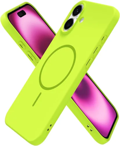 Vista 55 de Oakxco Funda de Silicona Mag Safe para iPhone 12 Pro Max, Funda Magnética Delgada y Fina Compatible con Carga Inalámbrica MagSafe, Bonita Funda