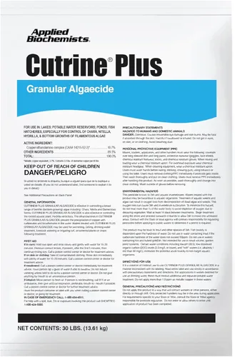 Vista 4 de Bioquímicos aplicados Cutrine-Plus algicida